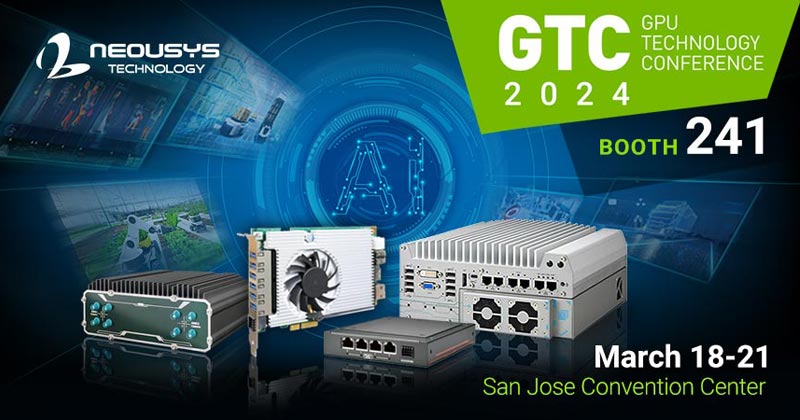 Join #Neousys at NVIDIA #GTC2024 , booth 241 in the AI at the Edge Pavilion from March 18-21 in San Jose, Calif., and online. Explore our latest #ruggedembedded systems powered by #NVIDIAJetson modules, revolutionizing #AI applications at the edge!
shorturl.at/pqAX1