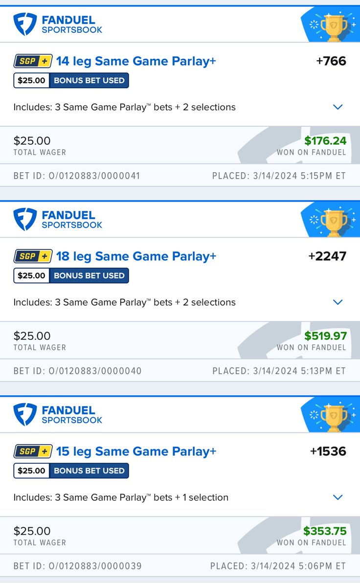 McChickenDfs's tweet photo. Had a night on the sportsbook. 

$3,850 on $275💰🔐🔥

#fankings #mrmcchicken #parlays #nba  #nbaparlay #propbets #fanduel https://t.co/YtEJiOgV8y