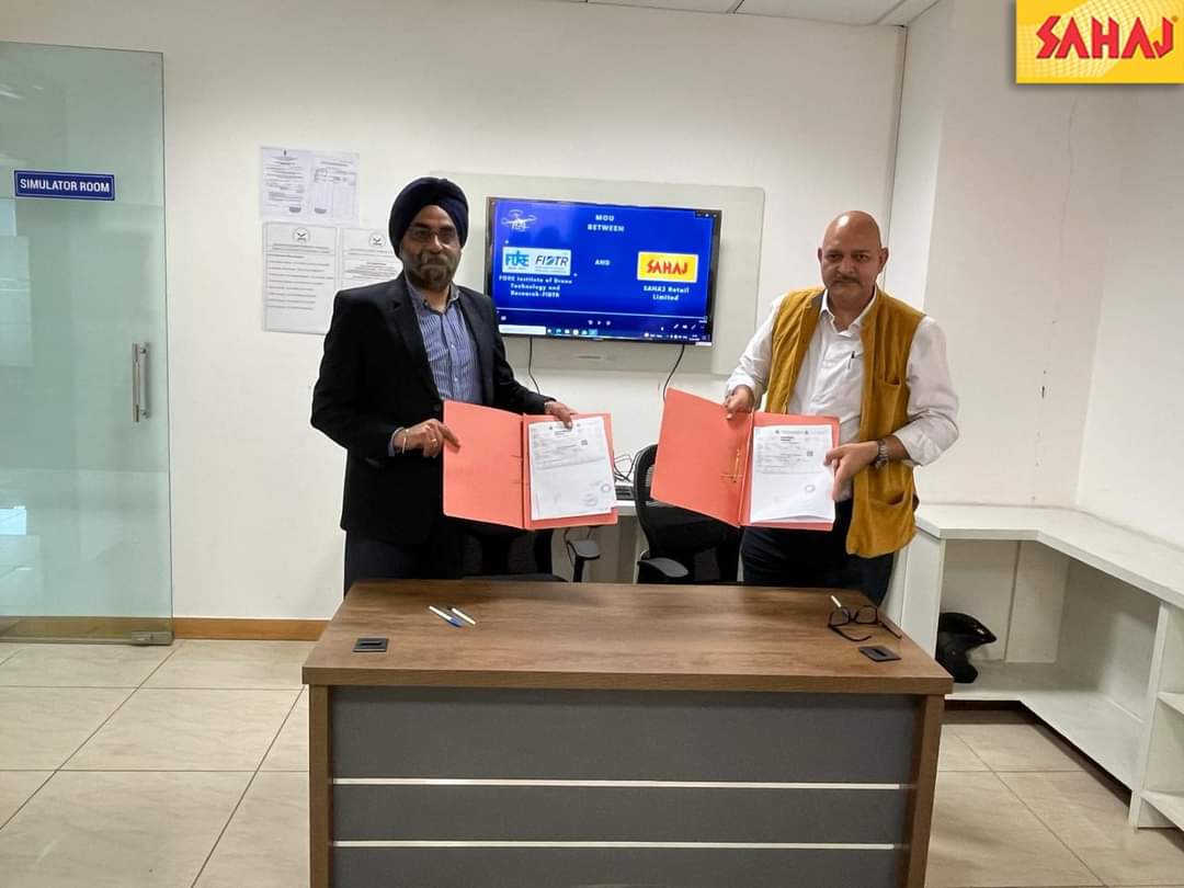 Sahaj signs a Mou for "Drone Pilot Training "