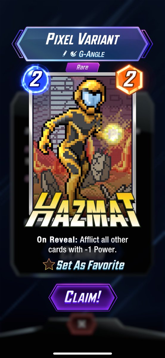 jessnapz's tweet photo. VIBRANIUM POWERED OFFERS! 💥

Go to the Marvel Snap web shop to unlock some free goodies! 🎁 

Time : March 15th - 17th! 🗓️ 

Show me what free variant you got! 😬

Link to shop below. 👇🏻 https://t.co/8y5IivE7XJ