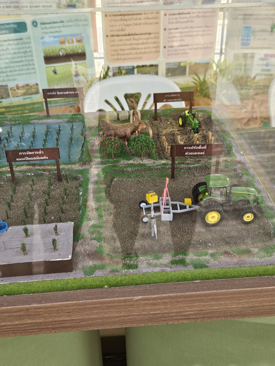 The extension division of the Thai Rice Department featuring Land Laser Leveling in their exhibition for the 18th anniversary.

The Rice Science Division also shows lots of interesting innovations, like rice ice cream from purple rice, the AllRice App or rice-buckwheat rotation.