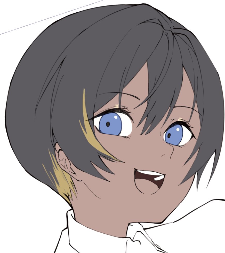 「描き途中の線画を見てたらショートヘアノイズもめちゃくちゃ味がしそうだなと思って塗」|藤崎すばる@3/3ちし共C-07のイラスト