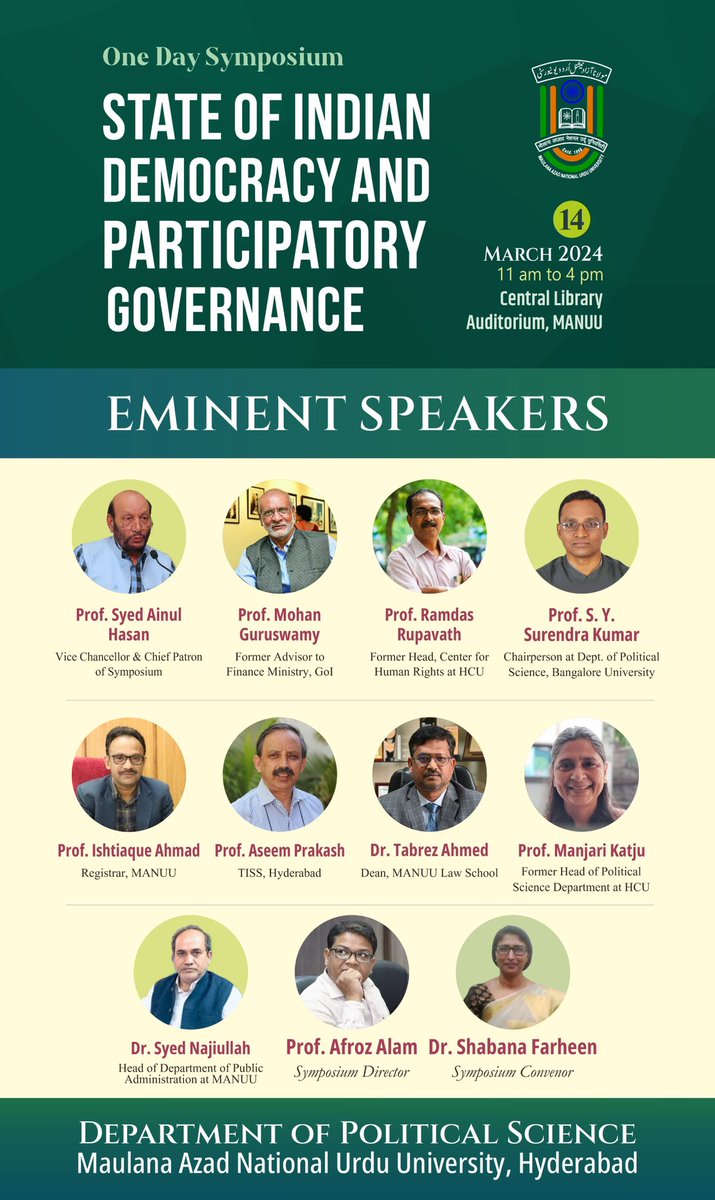 Had an incredible time at yesterday's symposium on the “State of Indian Democracy and Participatory Governance”. The insights from Dr. Mohan Guruswami and other eminent speakers were truly enlightening. Grateful to have been a part of such a vital conversation! #IndianDemocracy