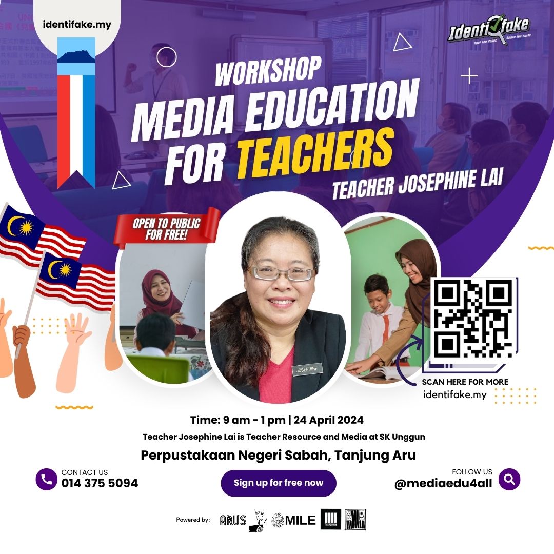 mediaedu4all's tweet photo. Selain untuk pelajar sekolah &amp; universiti. Program identifake terbuka kepada orang awam, journalist, editor, content creator yang berminat untuk upskill diri masing masing. Daftar tempat sekarang!

https://t.co/P9FBpjMyQw https://t.co/eNIwgy4jbS