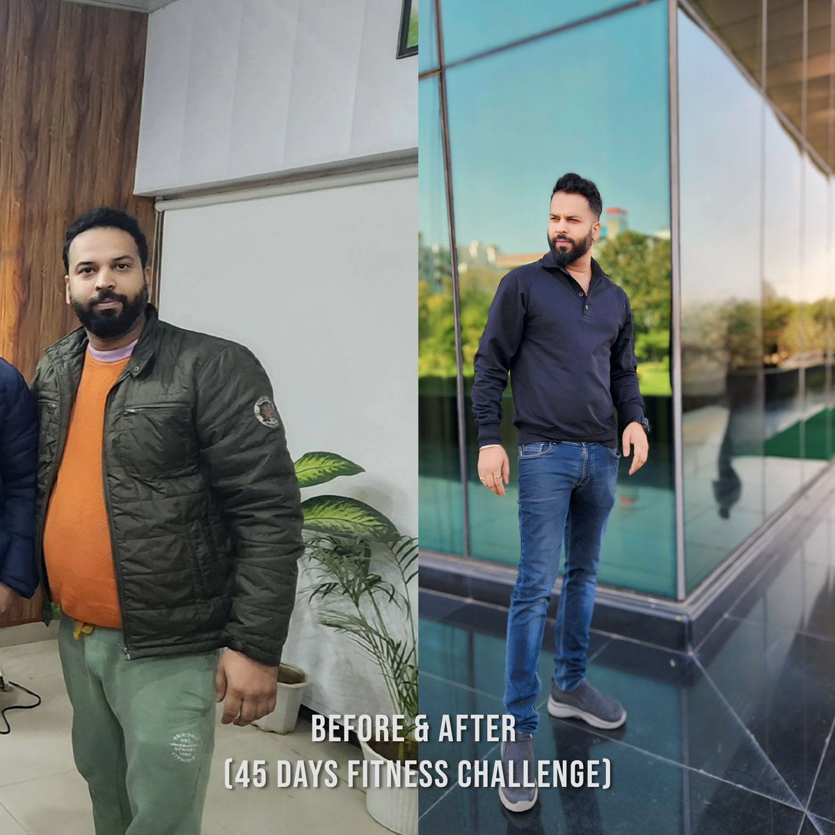 #fattofitjourney
#fitnesschallenge
#4545daysfitnesschallenge
@AshishSinghLIVE @itsmeamitjoshi 
@AKShealth 
@SaurabhThakuri1