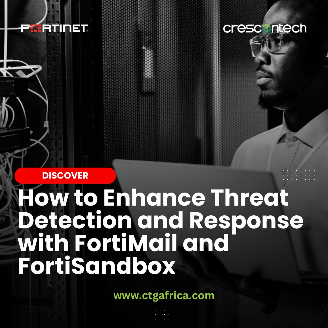 Discover how the integration of FortiMail and FortiSandbox can enhance your Security Operations and the advanced threat detection and response capabilities offered by these @Fortinet  technologies. 
#CrescentTechGroup #Fortinet #Fortimail #FortiSandbox