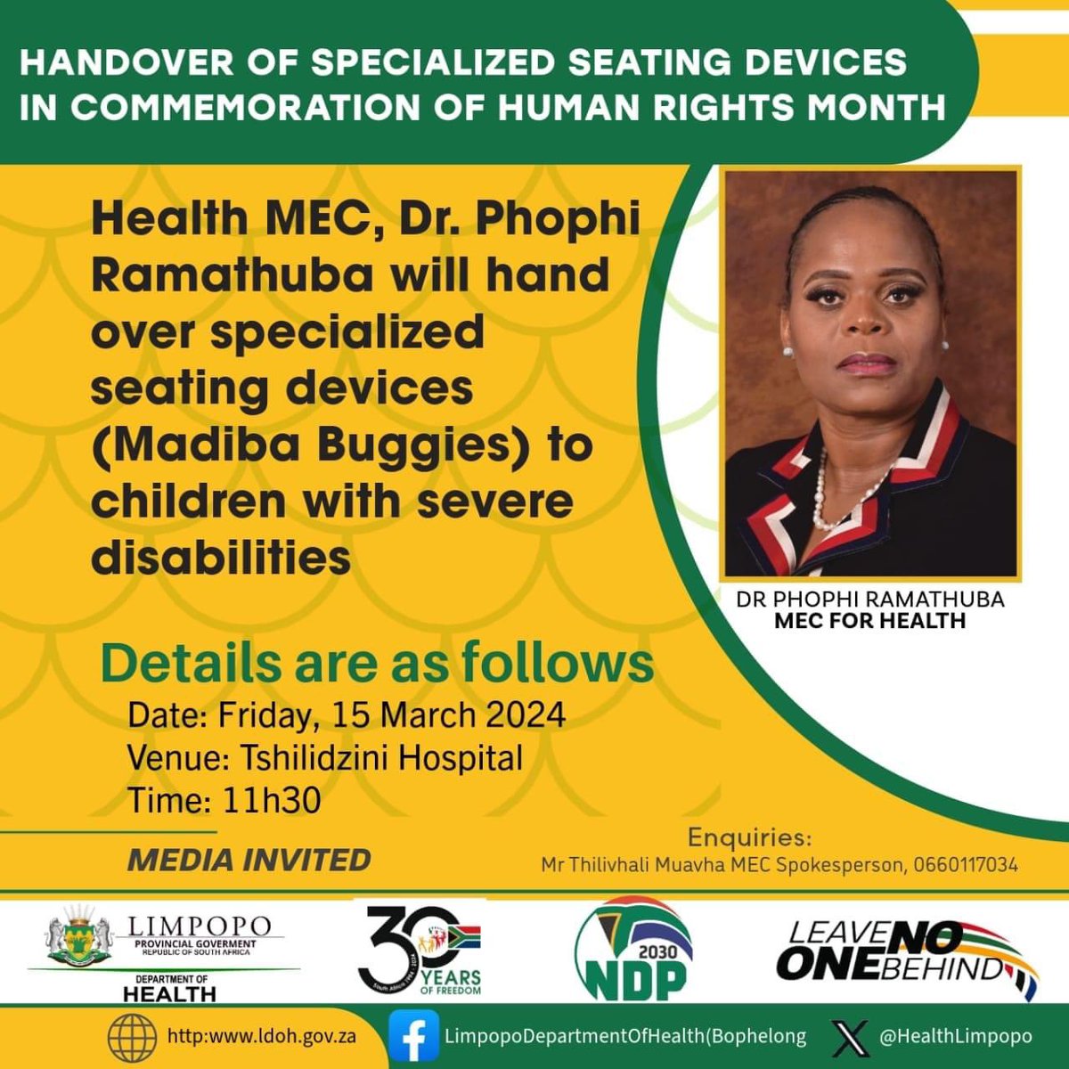 Locate us at Tshilidzini later today as we hand over these assistive devices called “Madiba Buggy” to children with severe disabilities. More than 112 children will benefit from this program.Our team will also revamp old once which are no longer fit for purpose #HumanRightsMonth
