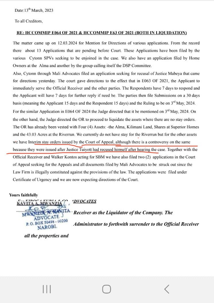 Just stick to #DataFacts&Law…

I have seen this misguided 👇🏽letter making rounds on social media with regard to #TheAlma project.

Because this is a matter of great public interest involving over 25,000 investors, allow me to clarify. There can be OBSOLUTELY NO CONTROVERSEY on…