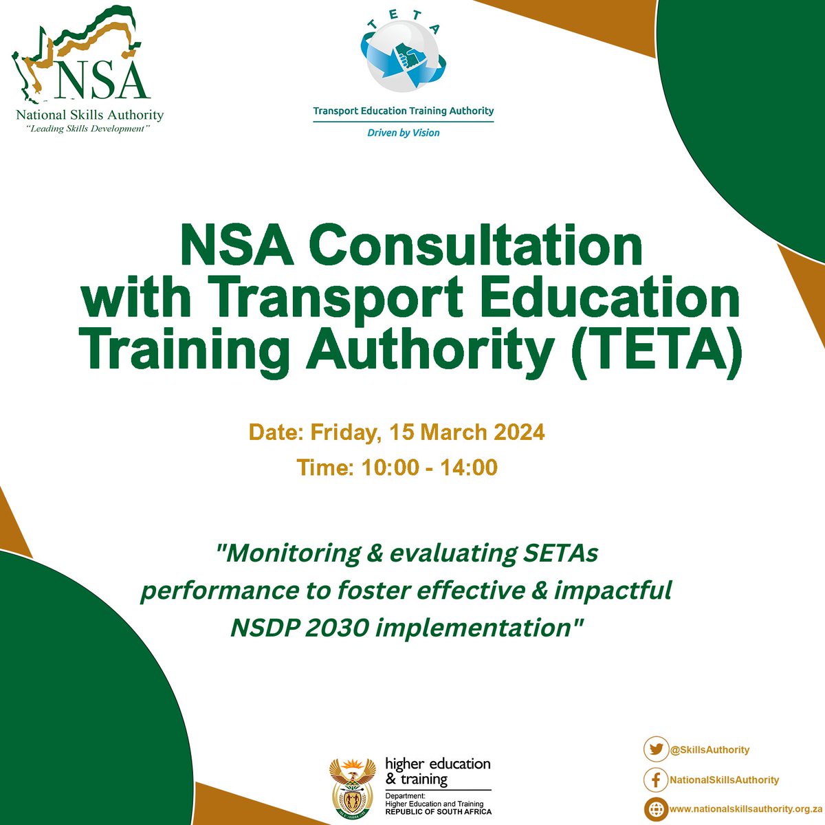 SkillsAuthority's tweet photo. #SkillsDevelopment
#SETAsSupport
#SETAsMonitoring_Evaluation
#SkillsOfTheFuture https://t.co/Z3SXMBz5fp