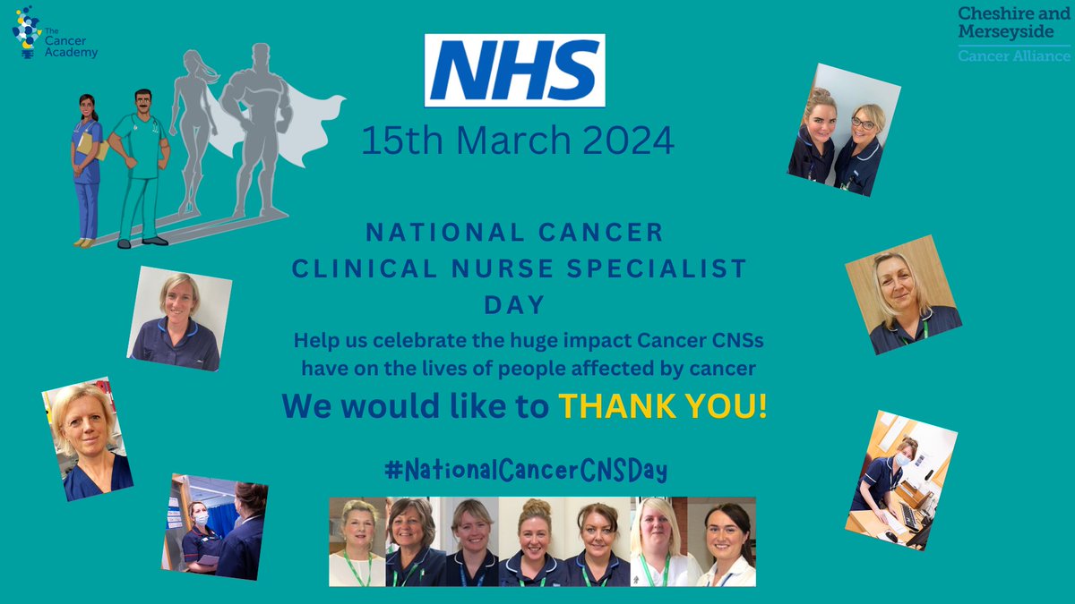 The Cancer Academy (@cancer_academy) on Twitter photo National Cancer Clinical Nurse Specialist Day.. This year marks the third anniversary of National Cancer Clinical Nurse Specialist Day (CNS) day. We would like to THANK YOU for all the amazing you all do 🙏
<a href="/CMCaAlliance/">Cheshire and Merseyside Cancer Alliance</a> <a href="/Cancer_Academy/">The Cancer Academy</a> #NationalCancerCNSDay National Cancer Clinical Nurse Specialist Day.. This year marks the third anniversary of National Cancer Clinical Nurse Specialist Day (CNS) day. We would like to THANK YOU for all the amazing you all do 🙏
<a href="/CMCaAlliance/">Cheshire and Merseyside Cancer Alliance</a> <a href="/Cancer_Academy/">The Cancer Academy</a> #NationalCancerCNSDay