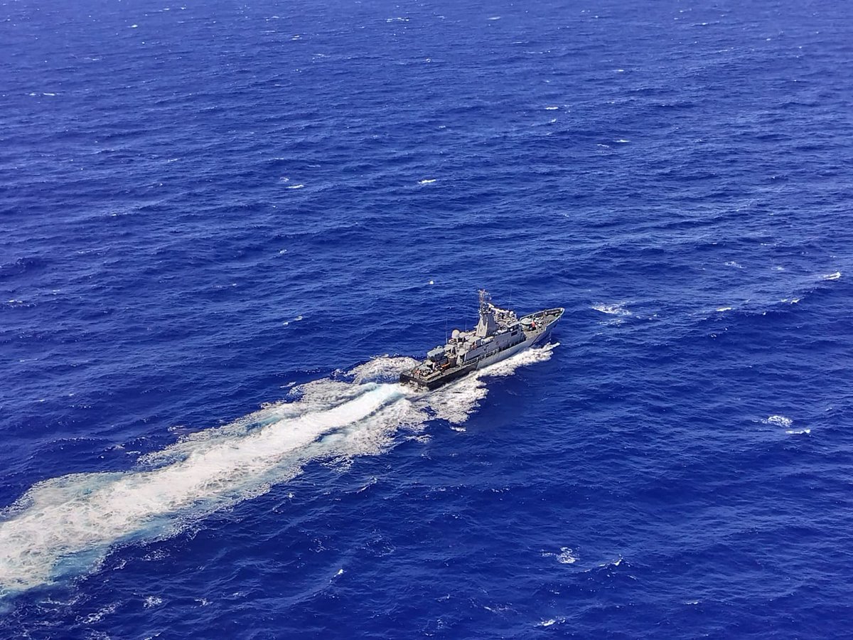 HCI_PortLouis's tweet image. MCGS Victory has arrived! 

Following a refit in Visakhapatnam, India, MCGS ‘Victory’, arrived in Port Louis, escorted by INS Sujata. 

Both forces conducted joint EEZ surveillance, reinforcing the Indian Navy&apos;s commitment to enhance maritime security in the Indian Ocean Region.