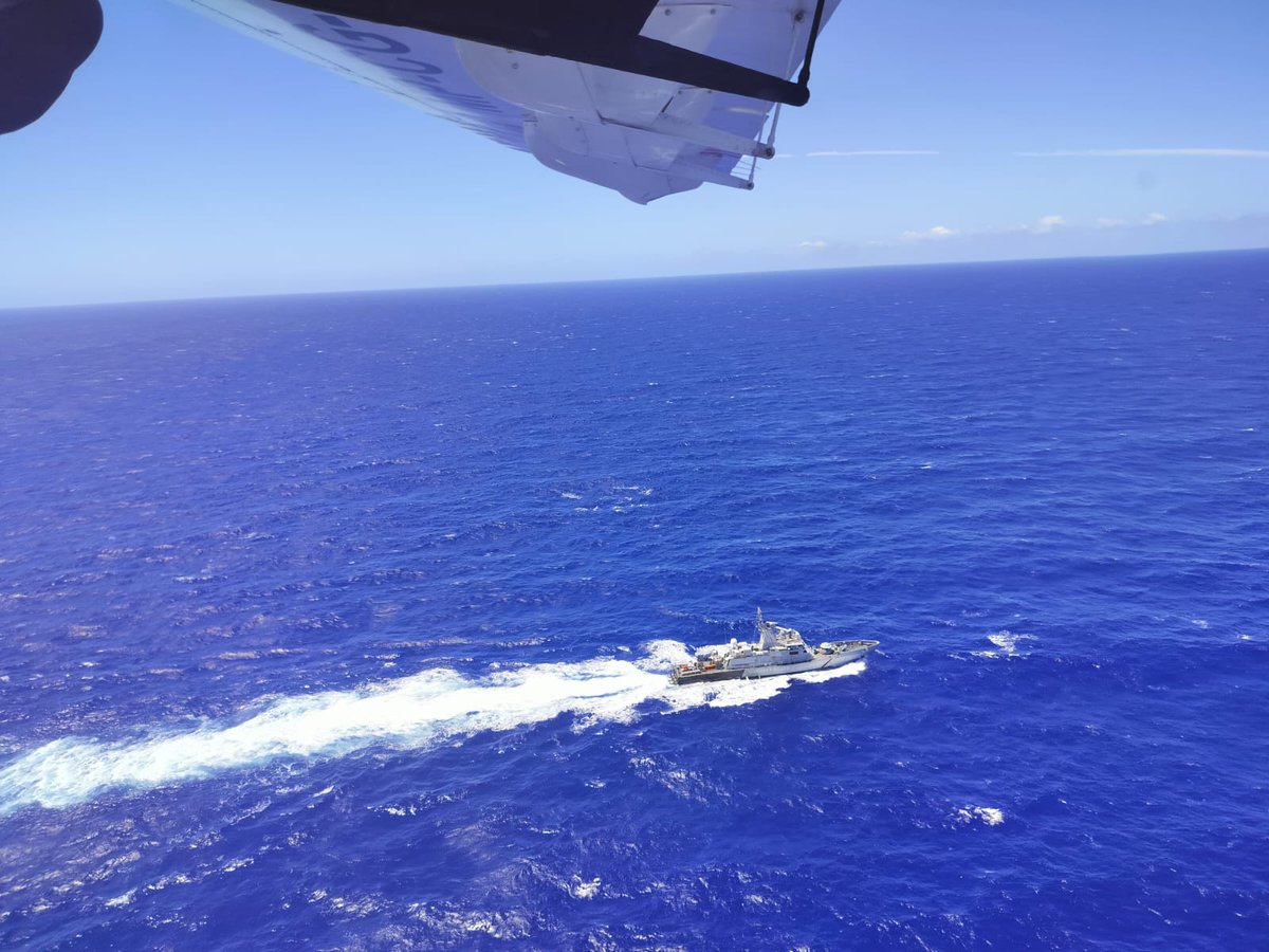 HCI_PortLouis's tweet image. MCGS Victory has arrived! 

Following a refit in Visakhapatnam, India, MCGS ‘Victory’, arrived in Port Louis, escorted by INS Sujata. 

Both forces conducted joint EEZ surveillance, reinforcing the Indian Navy&apos;s commitment to enhance maritime security in the Indian Ocean Region.