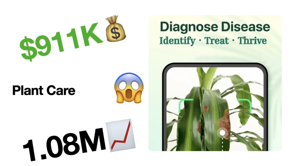 🌱 Sprouted a new success! 
Our latest app venture in plant care has blossomed: $911K & 1.08M downloads in 3 months. 🚀 Replicated the app in just 9 hours. We’re turning ideas into reality at lightning speed! 🌿
youtu.be/T9mOu02sOTs
#buildinpublic #iosdev #swift #appideas
