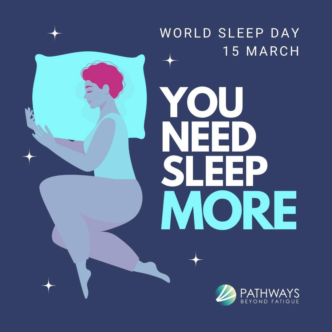 beyond_fatigue's tweet photo. World Sleep Day - 15 March
Sleep is so important, especially for individuals living with chronic health conditions:
1. Regulate immune function
2. Pain management
3. Cognitive function
4. Effectiveness of medications
5. Energy conservation
#WorldSleepDay #sleep #health #recover https://t.co/yP46ESpoA9