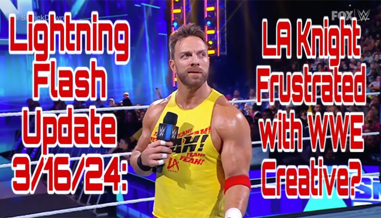 HistoryMakerDJS's tweet photo. As #WrestleMania approaches, the #LightningFlashUpdate continues to heat up week after week!!!
TOMORROW at 1pm, we discuss LA Knight’s recent comments during an interview with Gorilla Position where he expressed minor frustration over not being involved in a title picture going into pro wrestling’s biggest event of the year!!!
Set your notifications!!!
#DJStorms #WWE #Wrestling
