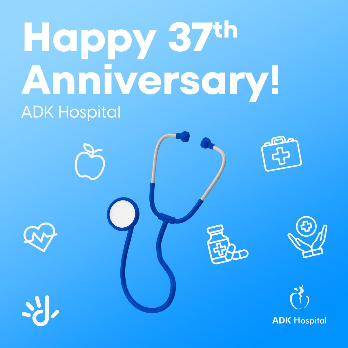Wishing a very happy anniversary to Team @ADKHospital 🥳🧡