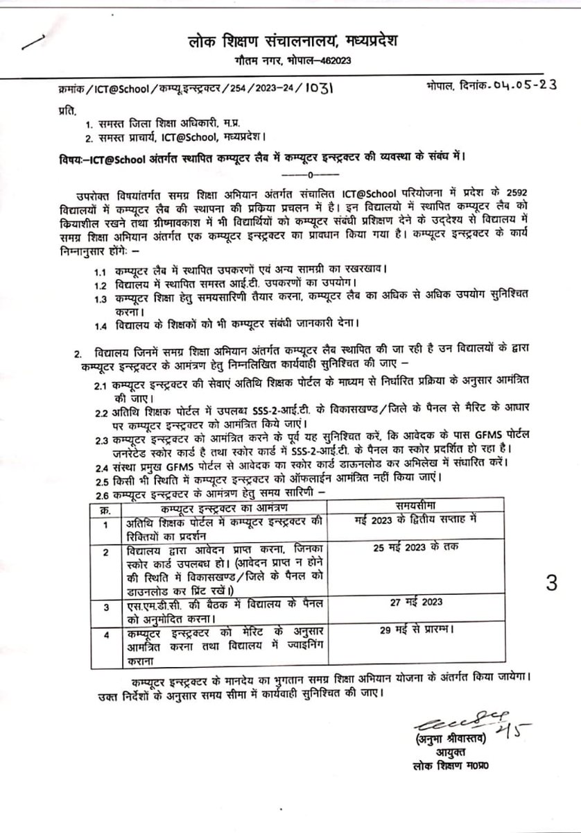 Aakash10mer's tweet photo. समग्र शिक्षा अभियान अंतर्गत संचालित ICT@School परियोजना में प्रदेश के विद्यालयों में कंप्यूटर इंस्ट्रक्टर्स की नियुक्ति संलग्न आदेश के अनुसार की गयी थी जिनकी सेवाएँ नए आदेश के अनुसार ग्रीष्मकाल से पहले ही समाप्त की जा रही है
#DigitalIndia 
#attention 
#action https://t.co/ZKLul7bxmw