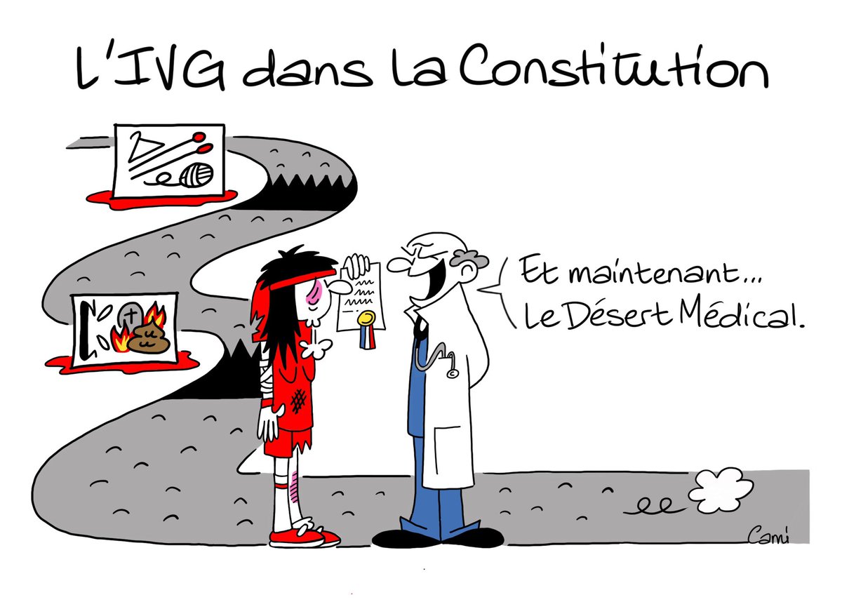 Micaille1's tweet photo. On en cause…

#dessindepresse #libertedexpression #IVGDansLaConstitution #France #desertmedical https://t.co/yzZHxaeFvS