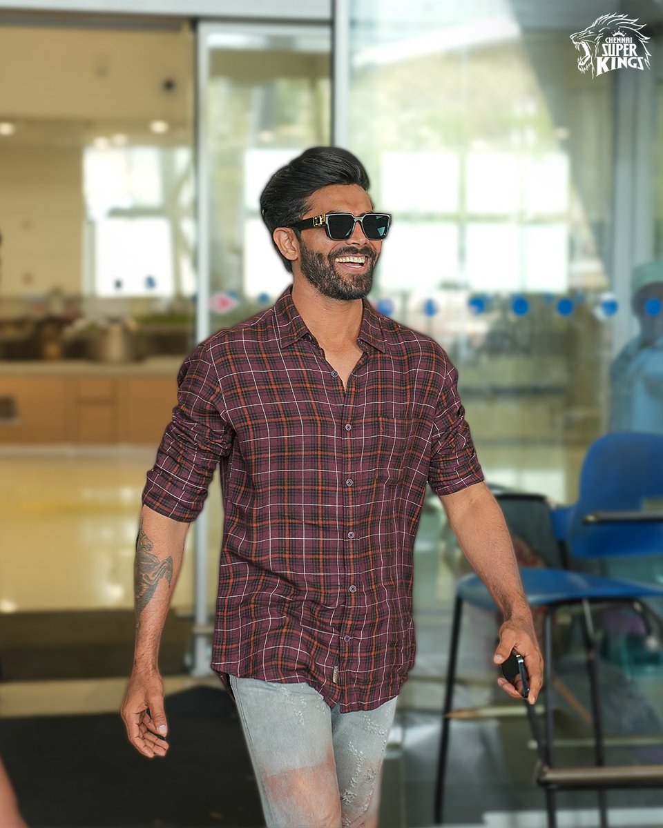 ChennaiIPL's tweet photo. RaJa here to conquer! 💛⚔️

#WhistlePodu #DenComing 🦁💛 https://t.co/eFnnq2doAA