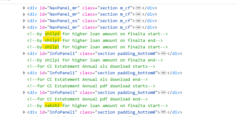 _5um17's tweet photo. @ICICIBank_Care When you will fix the button to download CC statements in excel format on website?
Tell Shakshi or Shashi to fix it they wrote it 😂
This is shame that much reputed company hires college students to maintain the website who leaves name in code. 🤦‍♂️ https://t.co/3qQAvFCvny