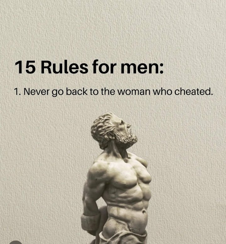 PsycheWizard's tweet photo. 15 RULES FOR MEN: https://t.co/DTw1xFuwWQ