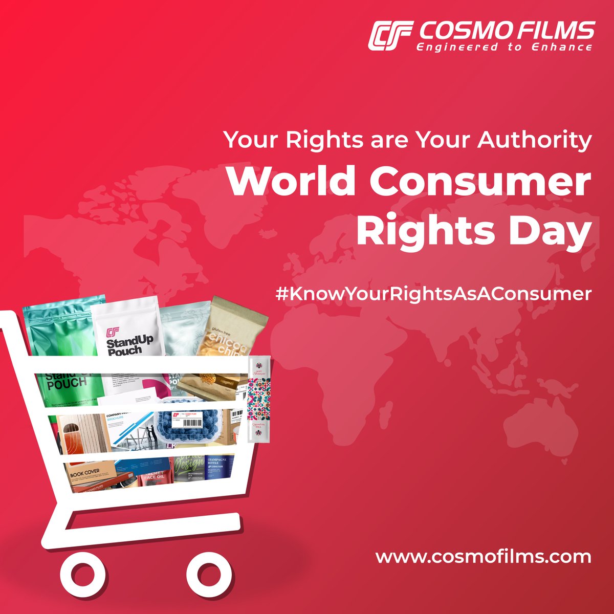 Cosmo Films believes in - empowering individuals and demanding fairness. Here's to a world where informed choices shape industries and consumer rights are honored and protected.  
World Consumer Rights Day!   

#consumerrightsday #packaging #packagingsolutions #bopp #cosmofilms