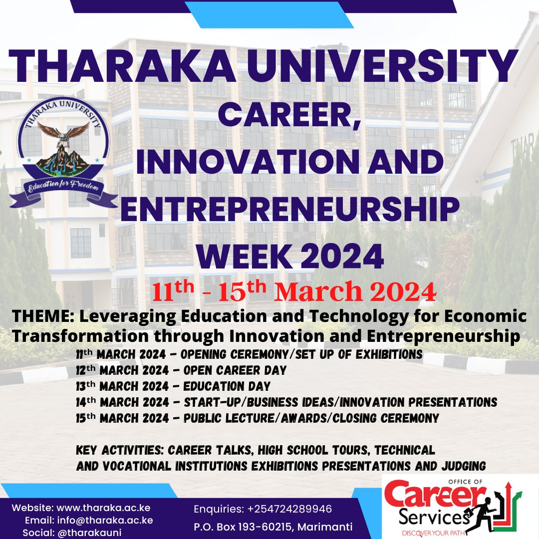 TharakaUni's tweet photo. Welcome to the final day of the TUN Career, Innovation and Entrepreneurship Week 2024.
Watch live: https://t.co/1K8SNORYYh
#EducationForFreedom #tharakauni #cieweek2024 https://t.co/k3atbnyo2S