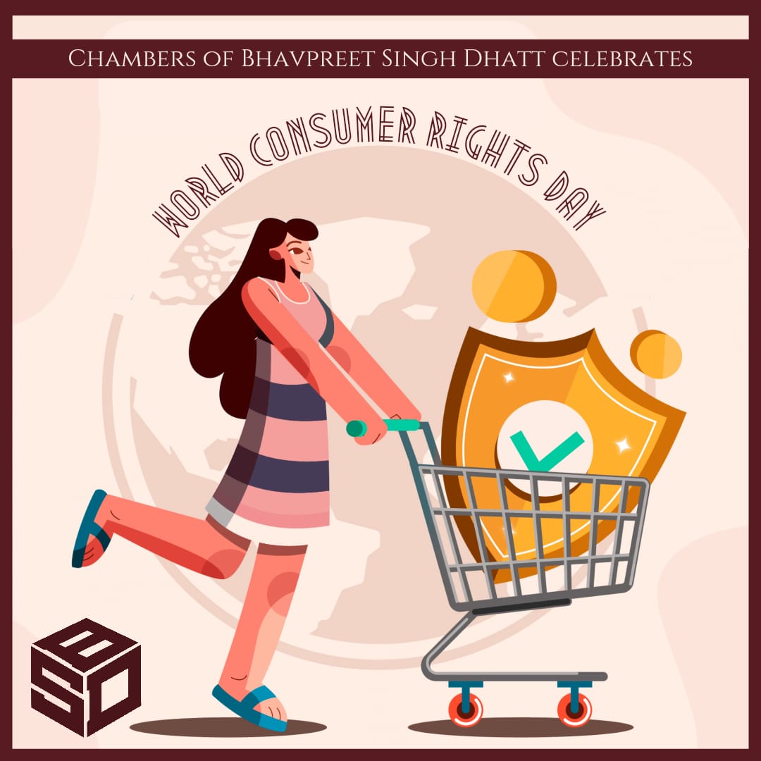 ChambersofBSD's tweet photo. Chambers of Bhavpreet Singh Dhatt wishes you a World Consumer Rights Day!!!

#consumerrights #law #consumer https://t.co/E9Sw0xoFnx