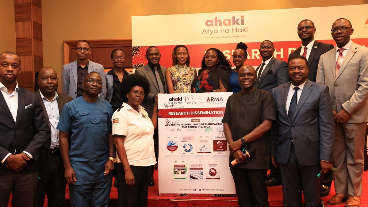 SEATINIUGANDA's tweet photo. It was a pleasure joining fellow #ARMAProgramme partners to participate in the research dissemination event under the theme: Advancing Regional Vaccine Manufacturing Access in Africa.
#DecolonisePublicHealth https://t.co/rRsIlxrumZ
