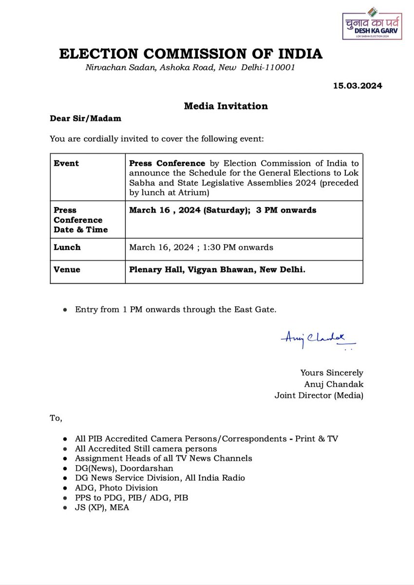 abhijittbhatt's tweet photo. #ElectionCommission will announce #ParliamentElection2024 tomorrow. 
@narendramodi @AmitShah @jenishadixit @JPNadda @Bhupendrapbjp @CRPaatil @BJP4Gujarat @in_gujarati @neharastogilega #MissionElection https://t.co/kPVfzizsi7