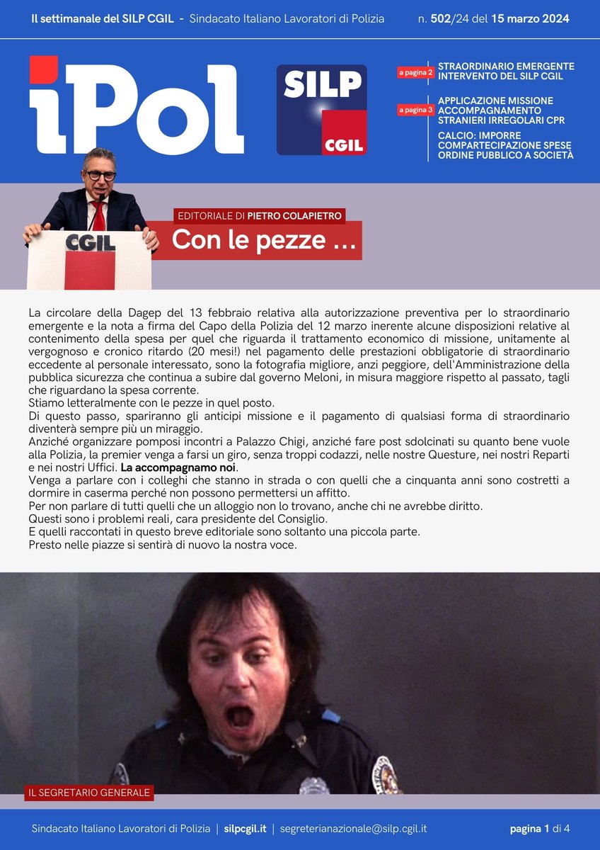 SILP CGIL Polizia tweet media