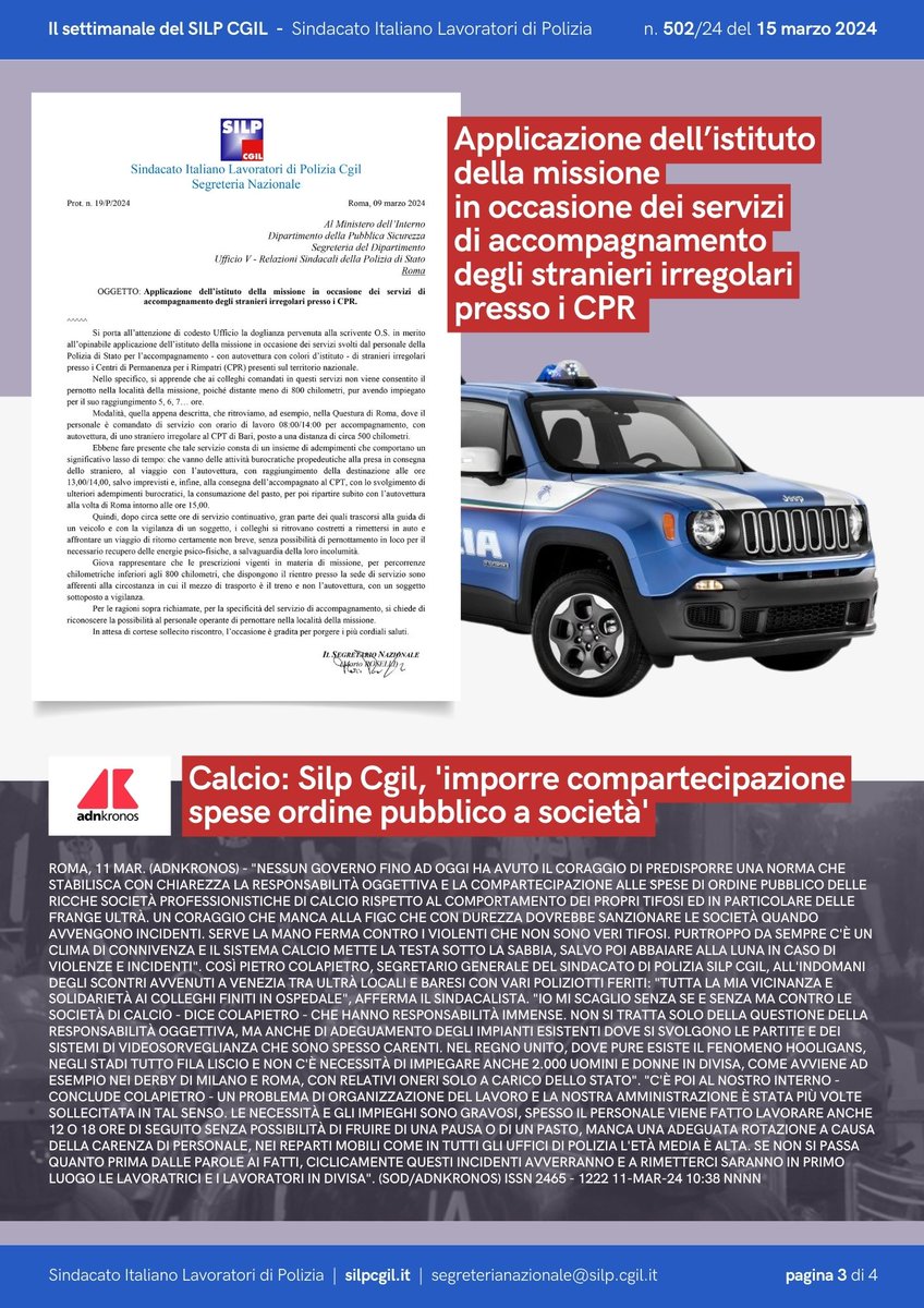 SILP CGIL Polizia tweet media
