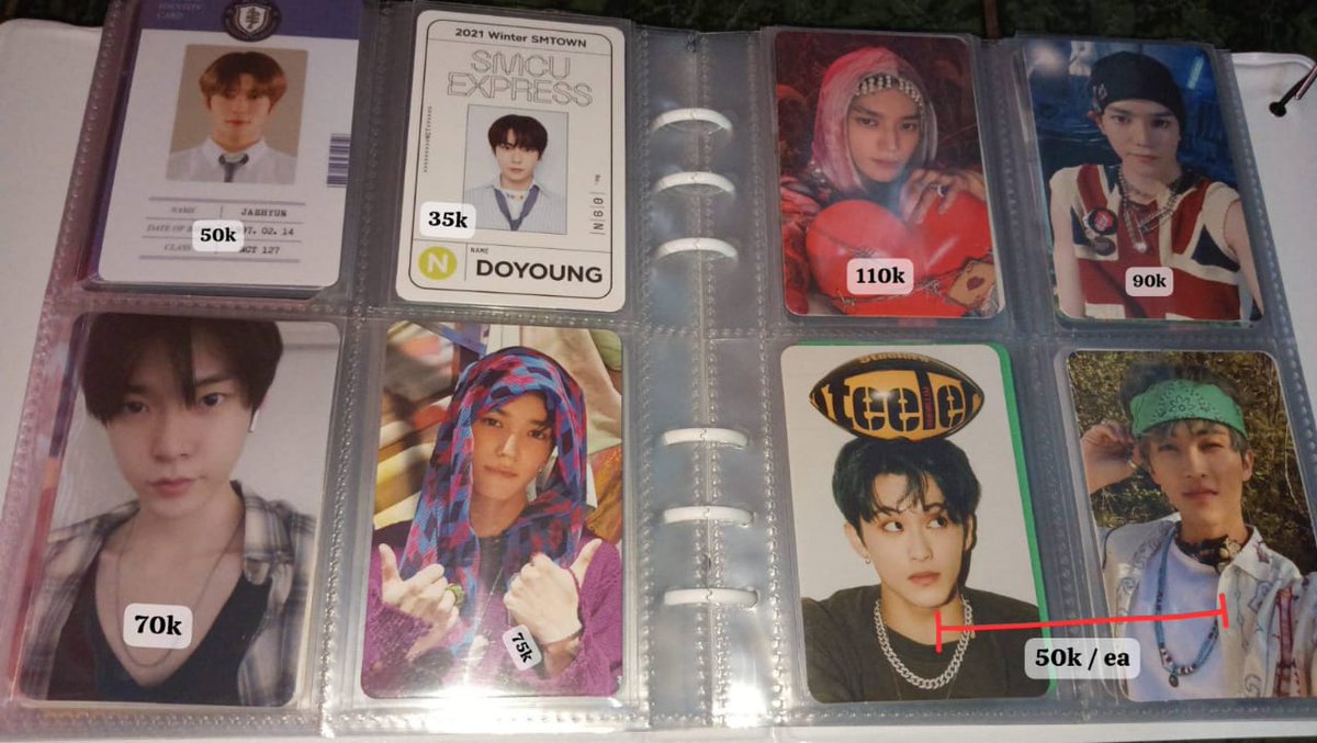 yaepponim's tweet photo. ✨WTS Photocard NCT✨
NCT 127, NCT DREAM, WAYV
Jaehyun, Taeyong, Doyoung, Yuta, Mark, Jaemin, Jeno, Haechan, Jisung, Winwin, Sungchan

- di jual bcs stop collect
- boleh nego tipis²
- take all 5.750k

🇮🇩 ready INA 
✅ toko oren
✅ keep event (with DP)
📍Jatim
#zonauang #lapaknct https://t.co/n8VohPpxoJ