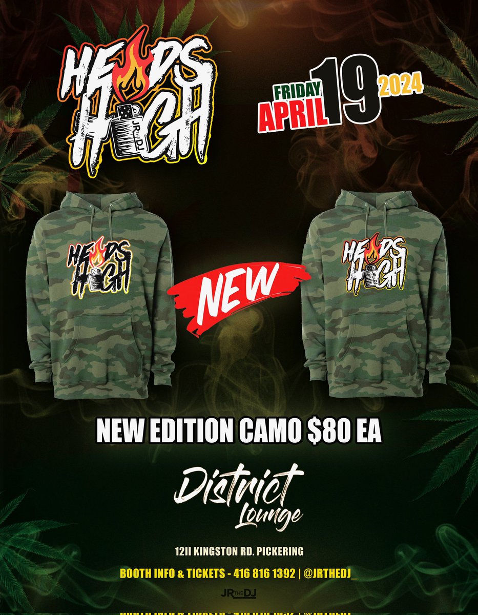 JRtheDJ_'s tweet photo. #HEADSHIGH hoodie apparel for this year. It will change next year. So capitalize and purchase if you see something you like. Prices listed, EMT orders to contactjrthedj@gmail.com (Scarborough/Durham region drop offs only) payments need to made prior to drop off https://t.co/Y3xf1Ff6KM