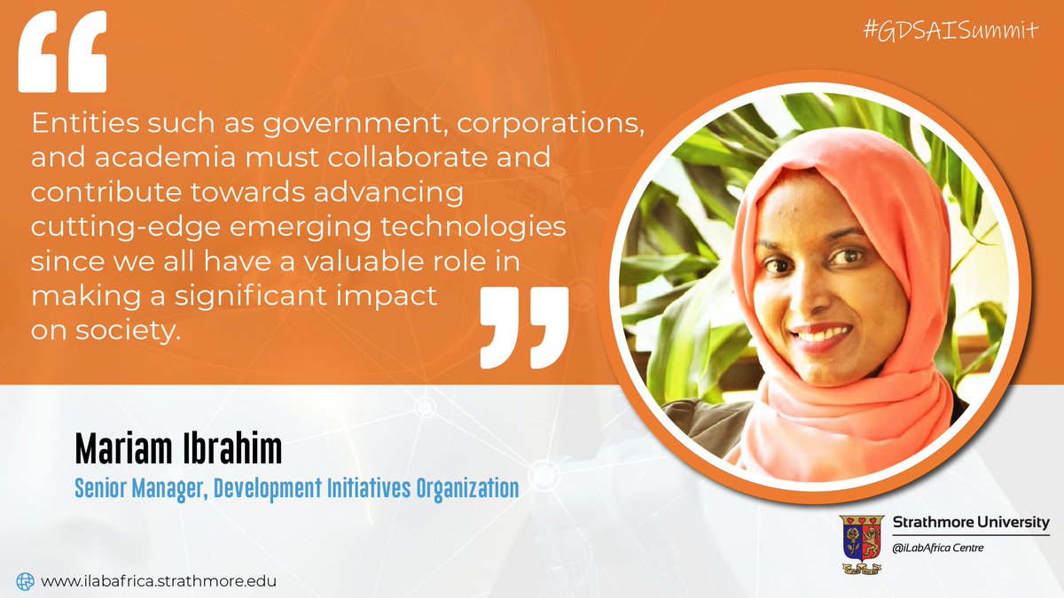 #GDSAISummit Recap📝 @MaryanEbrahim underscores the importance of working together to propel cutting-edge #emergingtechnologies forward and create a meaningful impact on society. #DataScience #ArtificialIntelligence #BigData