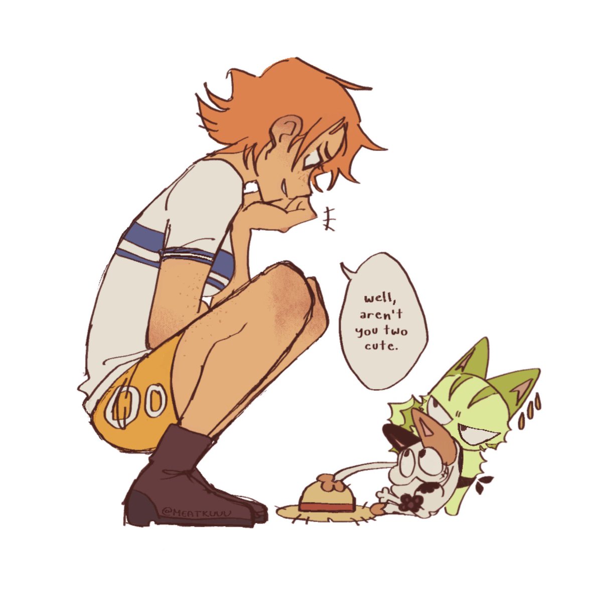 meatkuuu's tweet photo. the cat burglar and these two wackass cats she found on the side of the road #ONEPIECE https://t.co/yJSdiFwOcT