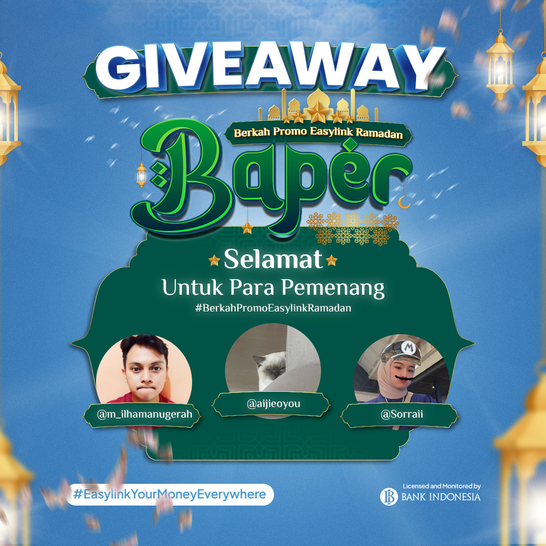 easylink_id's tweet photo. 🚨Easylink Baper Giveaway Announcement🚨

Selamat kepada:

@m_ilhamanugerah 
@aijieoyou 
@Sorraii 

Kalian berhak untuk mendapatkan saldo Gopay masing - masing Rp 250.000,-! 

Cek DM dari Minlink ya! (1/2)
#EasylinkYourMoneyEverywhere https://t.co/mcahGNwSNE