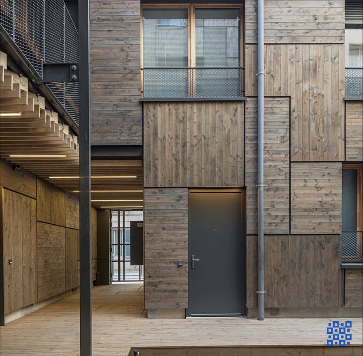 SustainableTall's tweet photo. Beautiful folded chestnut cladding in this 11-storey timber housing project in Paris, by Kengo Kuma.

Built on a tiny 225m2 site too https://t.co/Hs7x00GONw