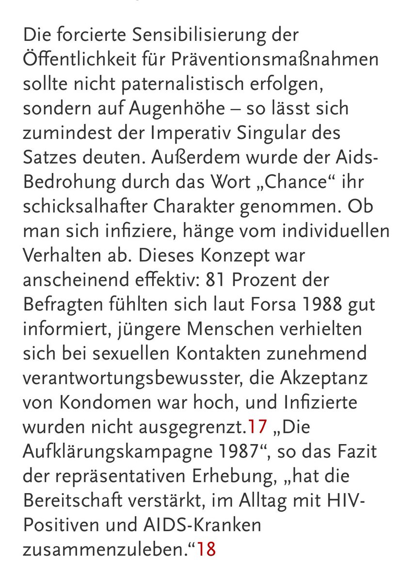 Guten Morgen am #LongCovidAwarenessDay!
Vorschlag:
Eine Kampagne, analog der #AIDS Kampagne aus den 80 ern:
„Gib #MECFS keine Chance“
Eine gewaltige und gelungen Aufklärung des @bzga_de „81 % fühlten sich laut Forsa 1988 gut informiert“,
<a href="/Karl_Lauterbach/">Prof. Karl Lauterbach</a>👇🏼
zeithistorische-forschungen.de/3-2013/4734