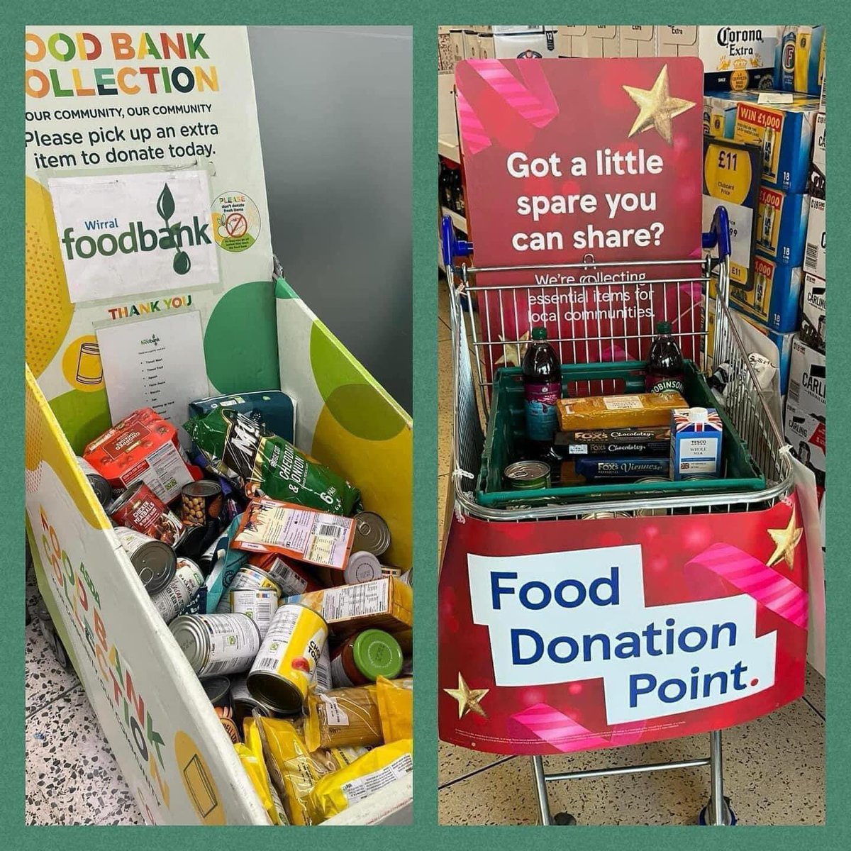 If you’re doing your big shop this weekend and can afford an extra item or two, please donate to Wirral Foodbank. There are collection points in most major supermarkets and every donation makes a difference. @WirralFoodBank @TrussellTrust