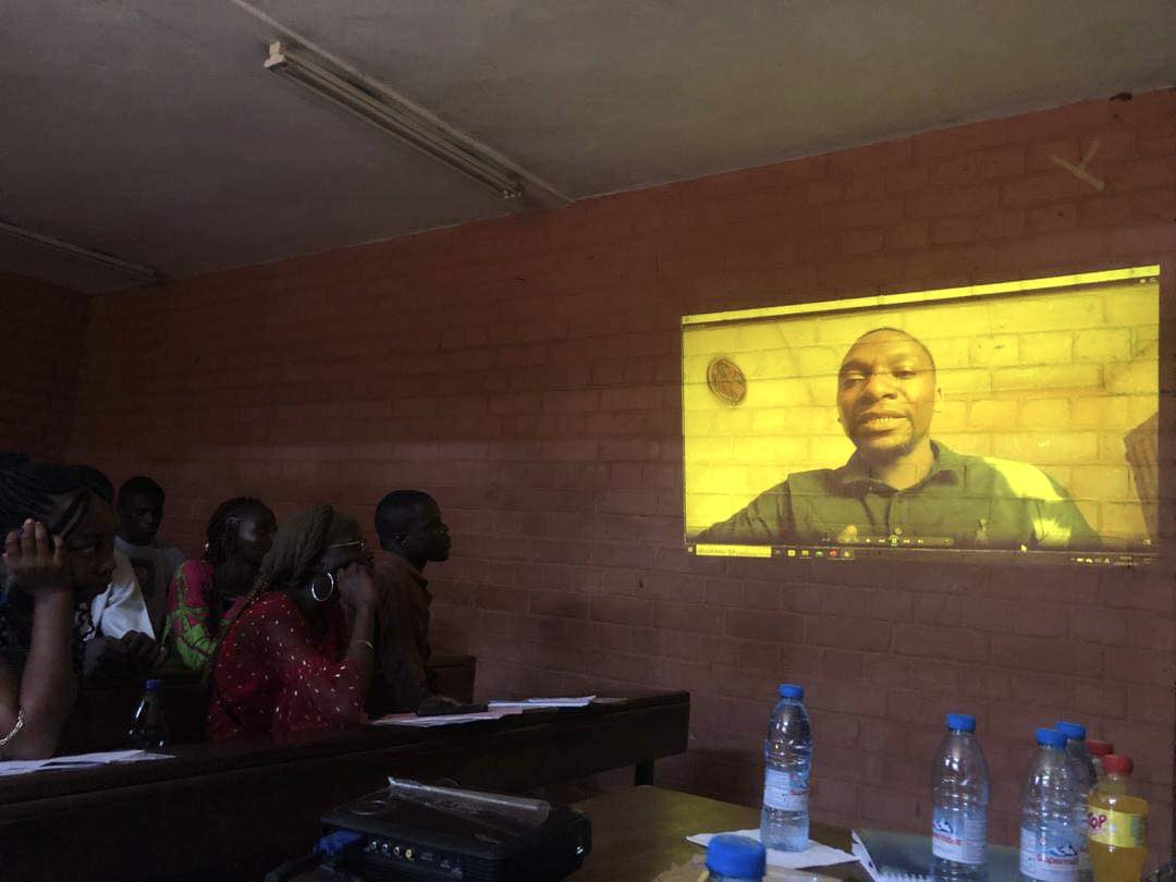 JatoEmma's tweet photo. Sharing about my exchange program at Tokyo University of foreign Studies experience with some students at the University of Yaoundé 1. And I’m glad that both schools can have an Exchange. https://t.co/V4M3WMP9xy