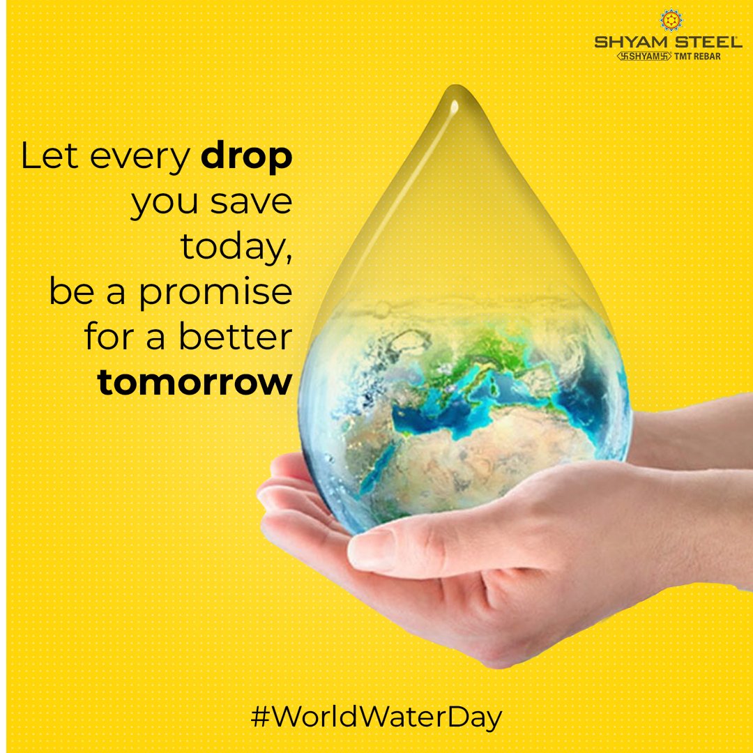 This World Water Day, let's commit to being conscious about saving water and be a guardian of our oceans and rivers to keep them hamesha ke liye clean!

#WorldWaterDay #WorldWaterDay2024 #SaveWater #SaveEveryDrop #ShyamSteel #flexiSTRONG #TMTBars #Hamesha_Ke_Liye_Strong