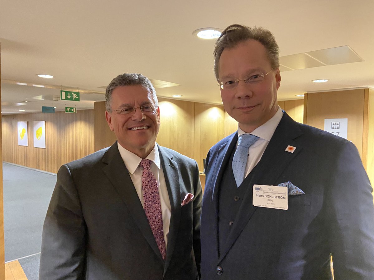 storaenso's tweet photo. President and CEO Hans Sohlström participated in the 6th clean transition dialogue in Brussels yesterday focused on forest-based bioeconomy.

"Meaningful dialogue and collaboration are pivotal in addressing today and tomorrow's societal challenges." https://t.co/MrB1FuzhS7