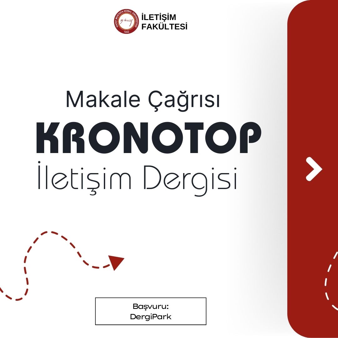 📢Dergimizin Temmuz 2024'te yayımlanacak yeni sayısı için makale kabulü devam etmektedir.