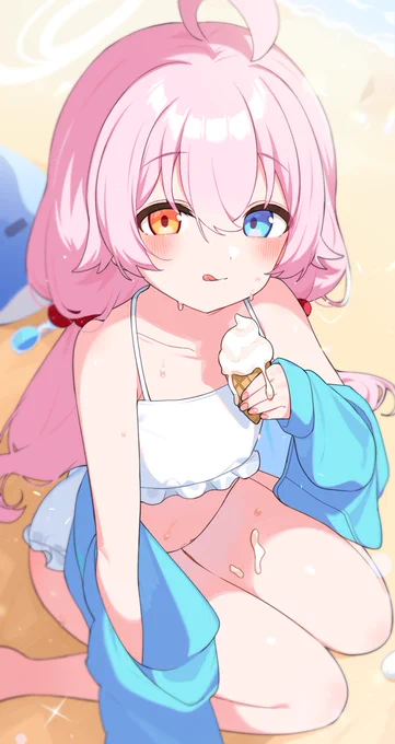 暖かくなってきたから、夏のホシノ#ブルアカ #再掲 