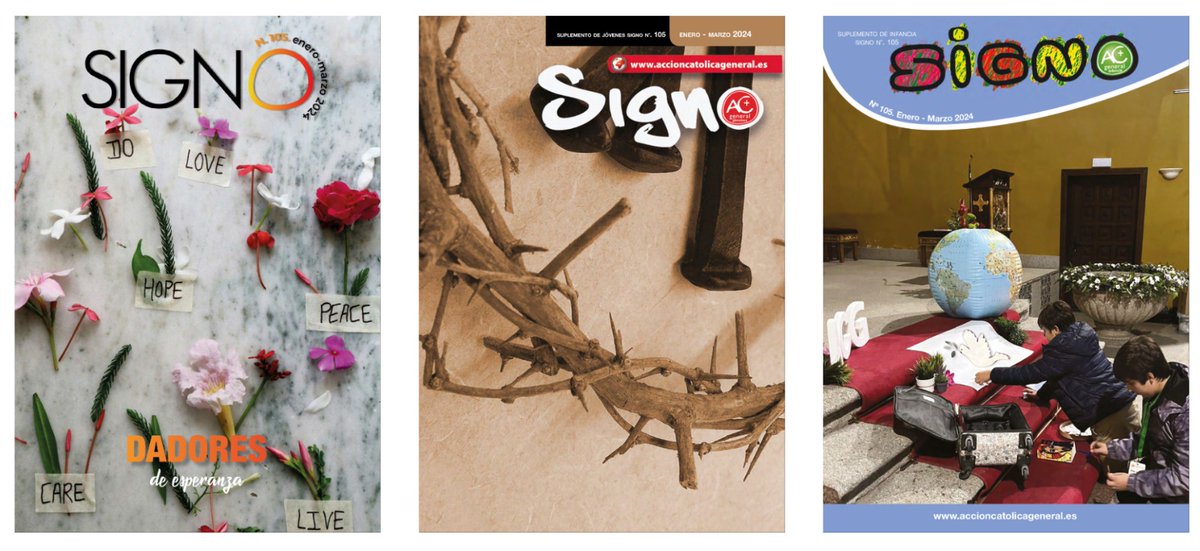 ACGevangelizar's tweet photo. 📣 YA ESTÁ AQUÍ EL NUEVO NÚMERO DE SIGNO
👉 La revista dirigida al laicado de nuestras parroquias 💒
¡SUSCRÍBETE y colabora con este proyecto evangelizador!
👉🏻 Digital x 12€ al año
👉🏻 Papel + digital x 25€ al año
#YoLeoSigno
Más info en https://t.co/NX8GbuoLaL https://t.co/afXwkeS99p