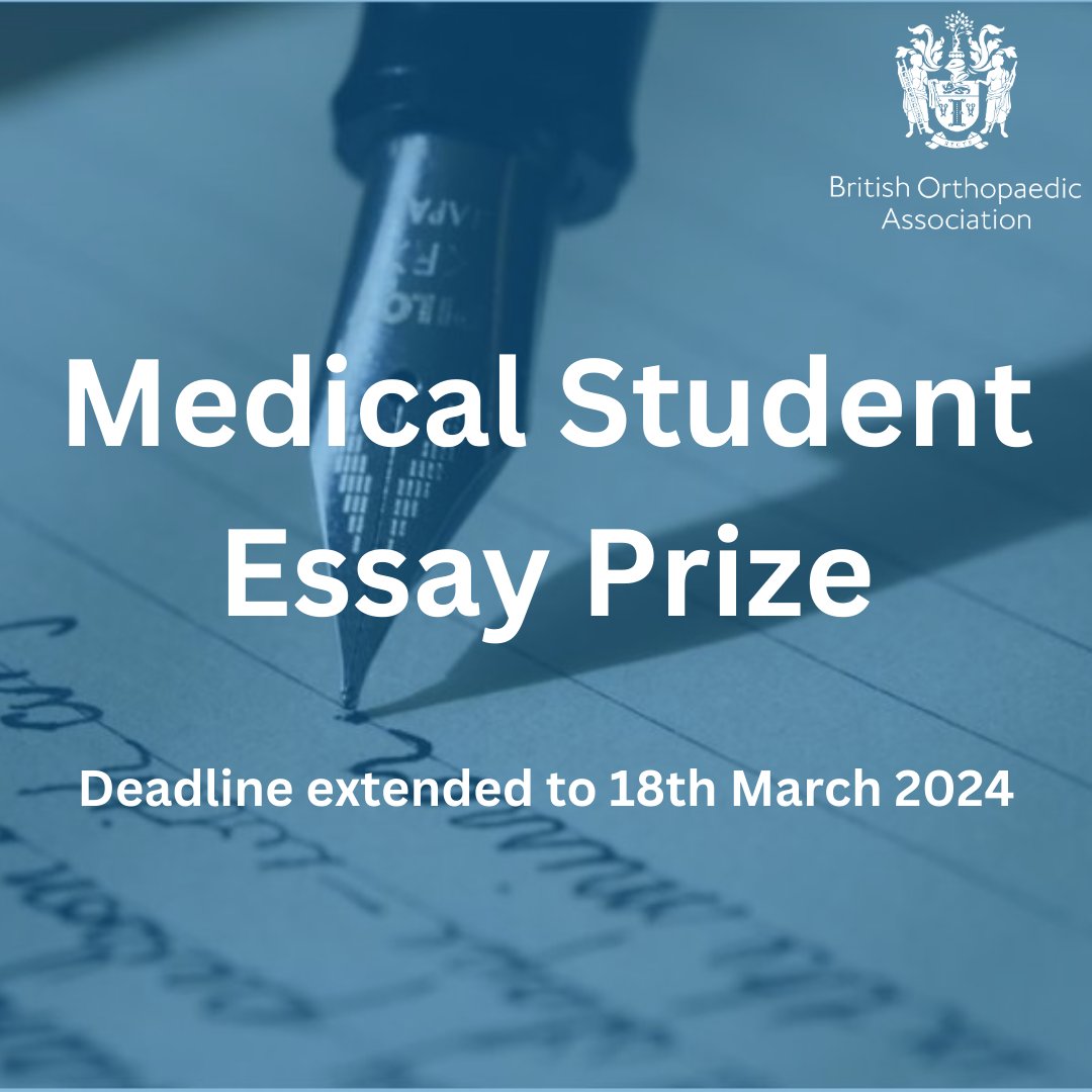 Just a few more days to go for BOA’s 2024 Medical Student Essay Prize submissions! Deadline is on Monday 18th March 2024. Tell us about your Quality Improvement Project (QUIP) & how it has equipped you and your department to perform better. Find more at boa.ac.uk/medical-studen…