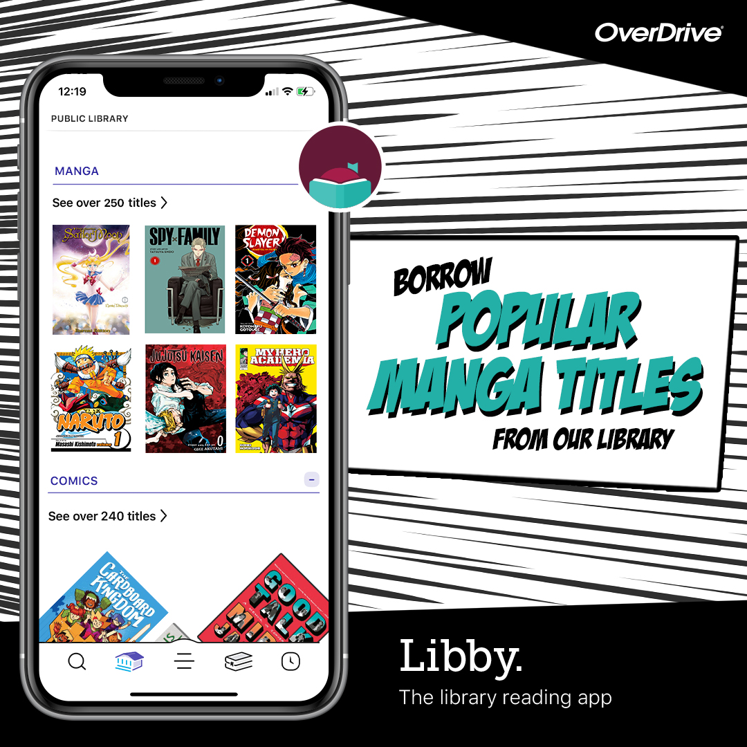 Borrow your favourite Manga titles from Surrey Libraries via the Libby App! Sign up for Libby with your Library Card: ow.ly/WM7K50QAEv8 Checkout our other e-resources: ow.ly/Xm6n50QAEv7 #SurreyLibraries #Libby #Manga