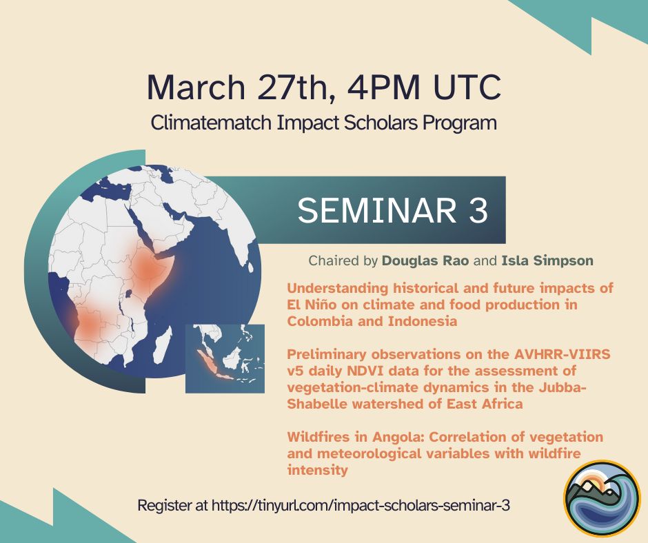 Curious about how your participation in Climatematch Academy can make a real difference for #climate studies? 🌍 Explore the impactful projects of our past students during our seminar series 🎉 This one zooms in on Africa. Secure your spot by registering for this Zoom session! 💻