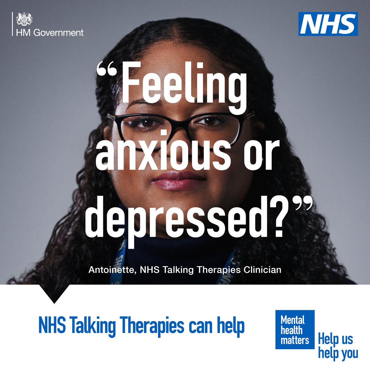 Struggling with feelings of depression, excessive worry, social anxiety, post-traumatic stress or obsessions and compulsions? NHS Talking Therapies can help. The service is effective, confidential and free. Your GP can refer you or refer yourself at nhs.uk/talk.